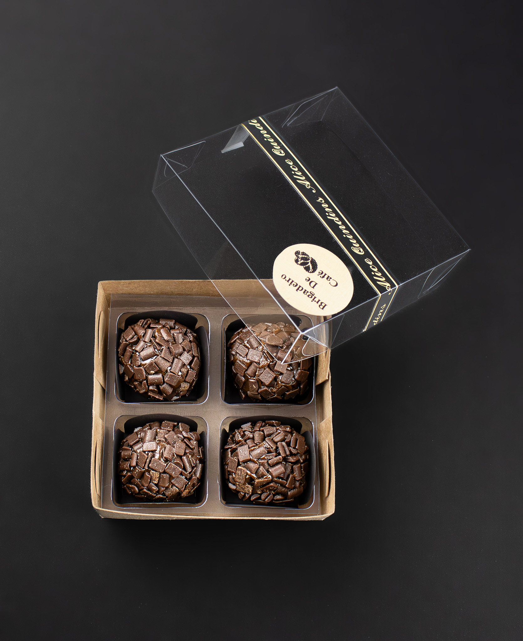 Alice Quindins - Brigadeiro de Café caixa com 4 unidades