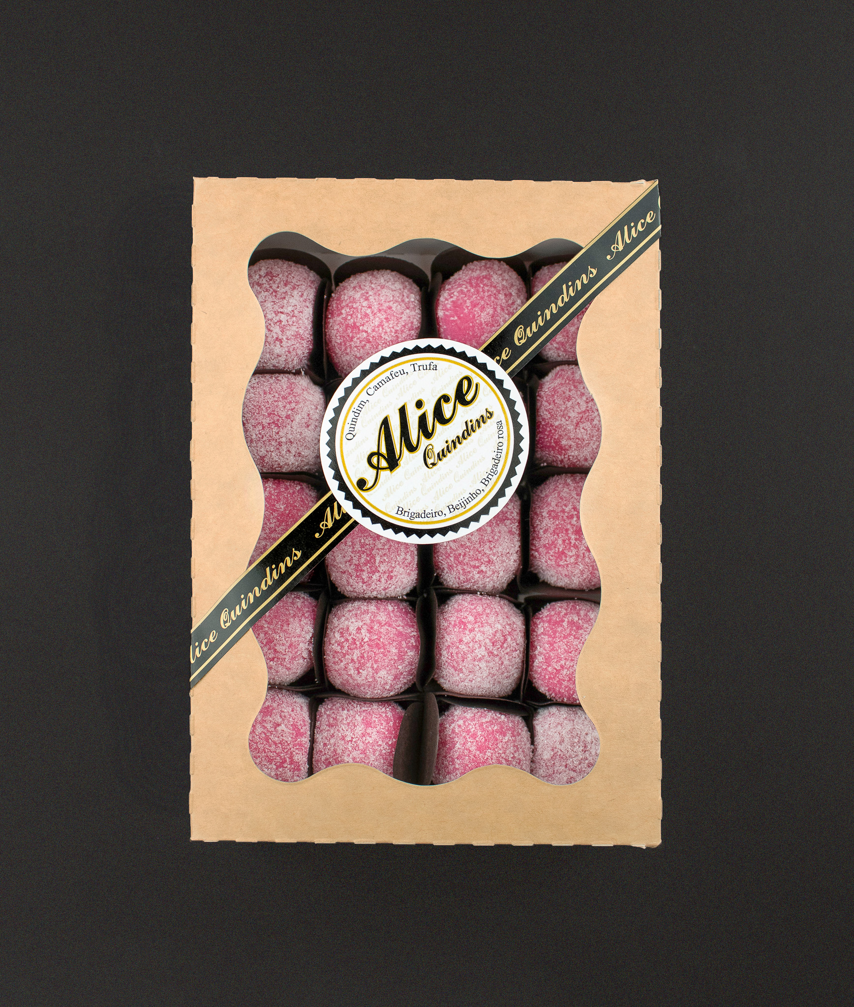 Alice Quindims - Brigadeiros Rosa caixa com 20 unidades